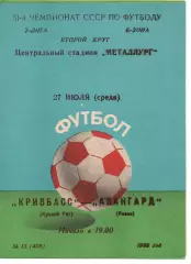 Кривбас Кривий Ріг - Авангард Рівне 27.07.1988