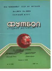 Кривбас Кривий Ріг - Шахтар Павлоград 30.06.1987