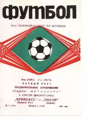 Кривбас Кривий Ріг - Океан Керч 06.04.1986