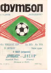 Кривбас Кривий Ріг - Океан Керч 08.05.1984