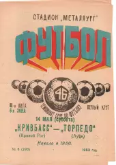 Кривбас Кривий Ріг - Торпедо Луцьк 14.05.1983