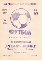 Кривбас Кривий Ріг - Стахановець Стаханов 21.10.1983