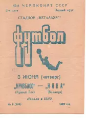 Кривбас Кривий Ріг - Нива Вінниця 03.06.1982