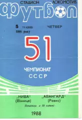 Нива Вінниця - Авангард Рівне 05.05.1988