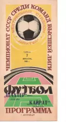 Шахтар Донецьк - Кайрат Алма-Ата 07.08.1982