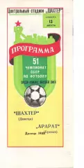 Шахтар Донецьк - Арарат Єрєван 13.08.1988