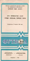 Металург Запоріжжя - локомотив москва 20.04.1986