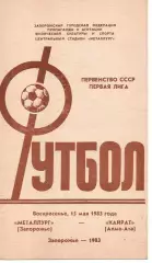 Металург Запоріжжя - Кайрат Алма-Ата 15.05.1983