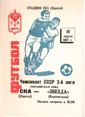 СКА Одеса - Зірка Кіровоград 15.04.1987