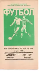 Буковина Чернівці - Шахтар Горлівка 08.08.1983