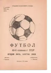 Маяк Харків - Новатор Маріуполь 15.10.1986