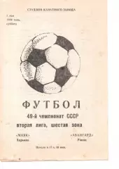 Маяк Харків - Авангард Рівне 03.05.1986