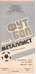 Металіст Харків - динамо москва 07.04.1984