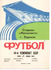 Металіст Харків - Гурія Ланчхуті 11.04.1981