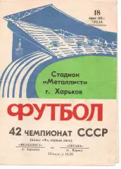 Металіст Харків - зірка перм 18.04.1979