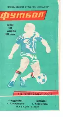Поділля Хмельницький - Зірка Кіровоград 20.04.1988 #