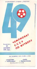 Поділля Хмельницький - Зоря Ворошиловград 28.09.1986