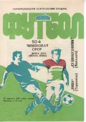 Нива Тернопіль - Суднобудівник Миколаїв 10.09.1987