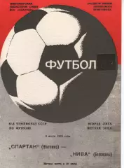 Спартак Житомир - Нива Бережани 06.07.1984