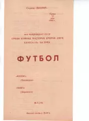 Колос Павлоград - Нива Бережани 11.05.1983