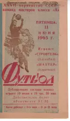 Шахтар Караганда - Будівельник Ашхабад 1965