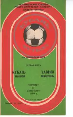 кубань краснодар - Таврія Сімферополь 1988