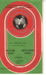 кубань краснодар - Металург Запоріжжя 1986