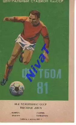 Кайрат Алма-Ата - Таврія Сімферополь 1981