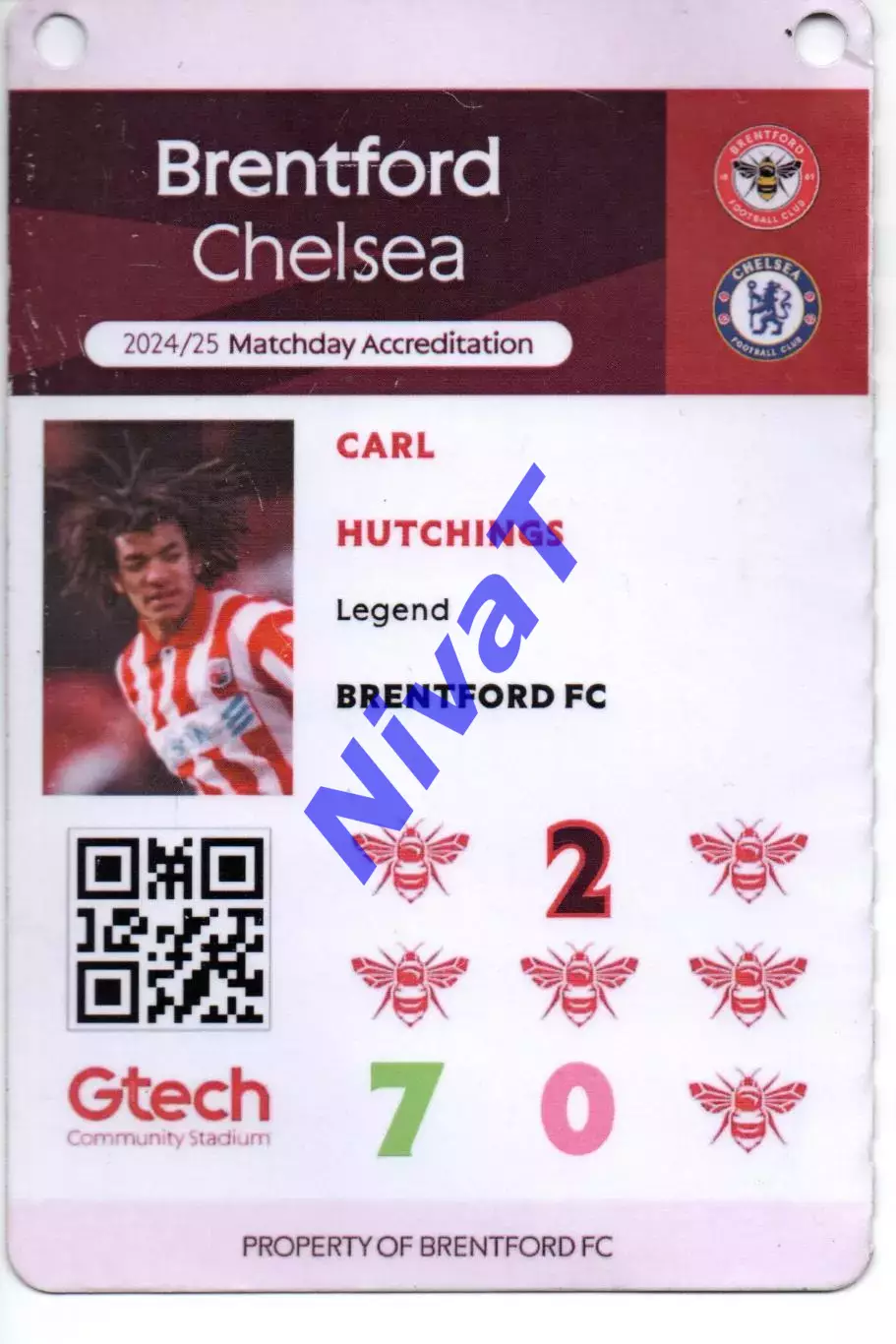 Бейдж - Брентфорд - Челсі / Brentford - Chelsea