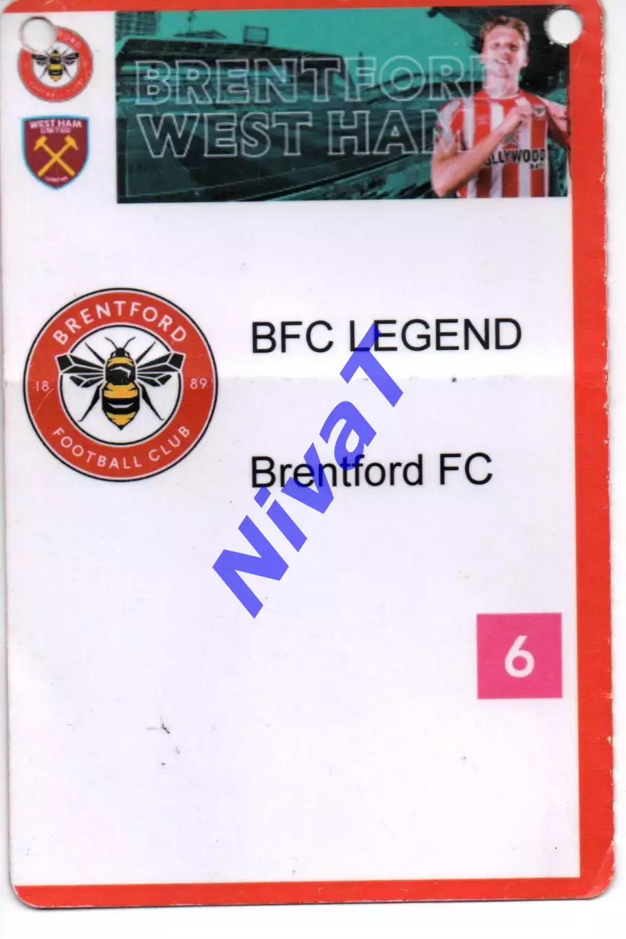 Бейдж - Брентфорд - Вест Хем Юнайтед / Brentford - West Ham United