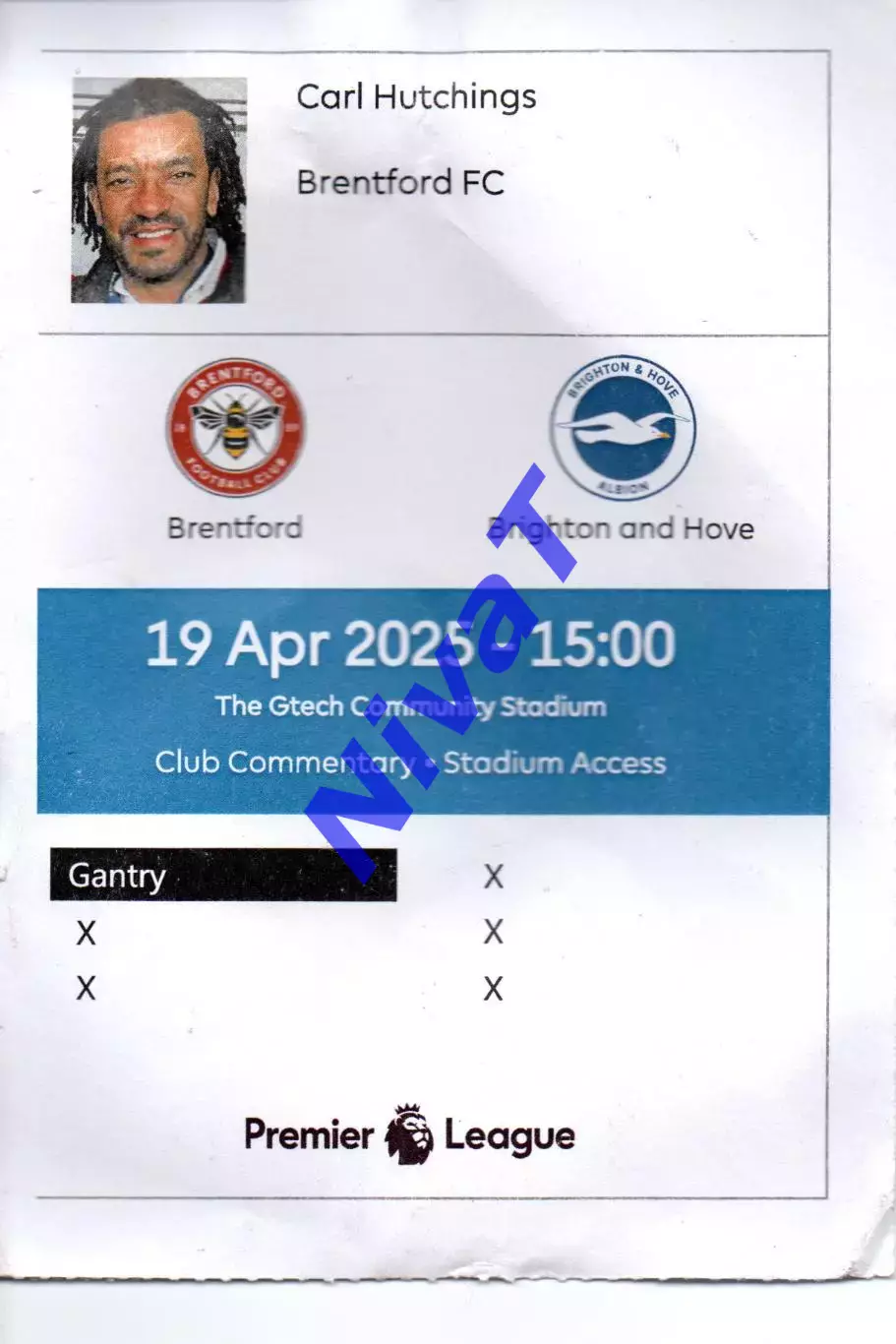 Бейдж - Брентфорд - Брайтон енд Хов / Brentford - Brighton and Hove