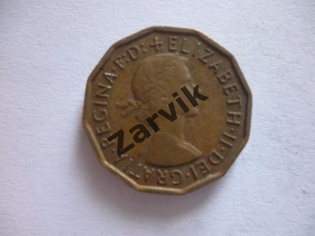 3 Pence - Великобритания 3 пенса 1965 1