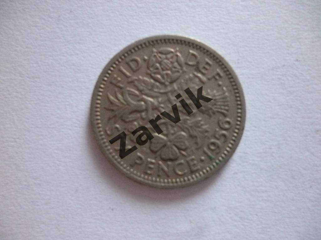 6 Pence - Великобритания 6 пенсов 1956