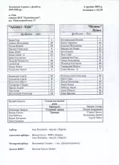 Протокол Арсенал Київ - Волинь Луцьк 04.12.2005