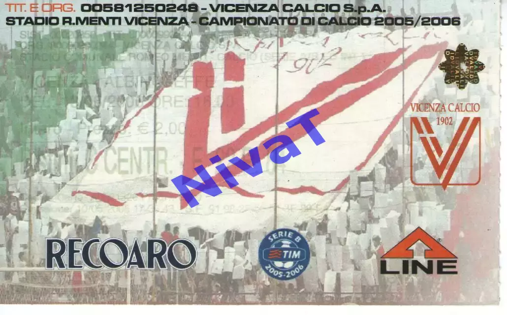 Квиток - Віченца - Альбінолеффе 13.05.2006