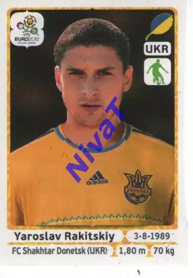 Наклейка PANINI Євро-2012 № 407 - Ярослав Ракіцький Україна