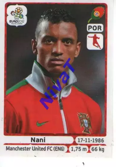 Наклейка PANINI Євро-2012 № 272 - Нані Португалія