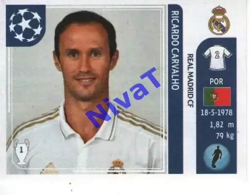 Наклейка PANINI Ліга Чемпіонів-2011/12 № 212 - Карвальо Португалія