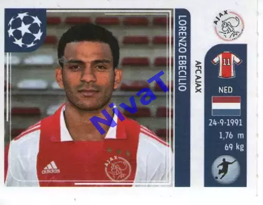 Наклейка PANINI Ліга Чемпіонів-2011/12 № 256 - Ебесіліо Нідерланди