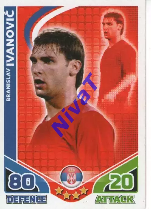 Карточки - Match Attax - Івановіч Сербія