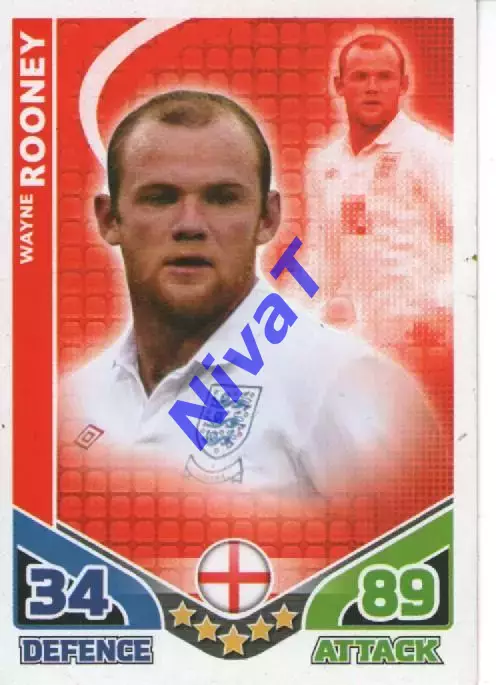 Карточки - Match Attax - Руні Англія