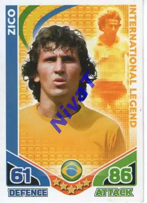 Карточки - Match Attax - Зіко Бразилія