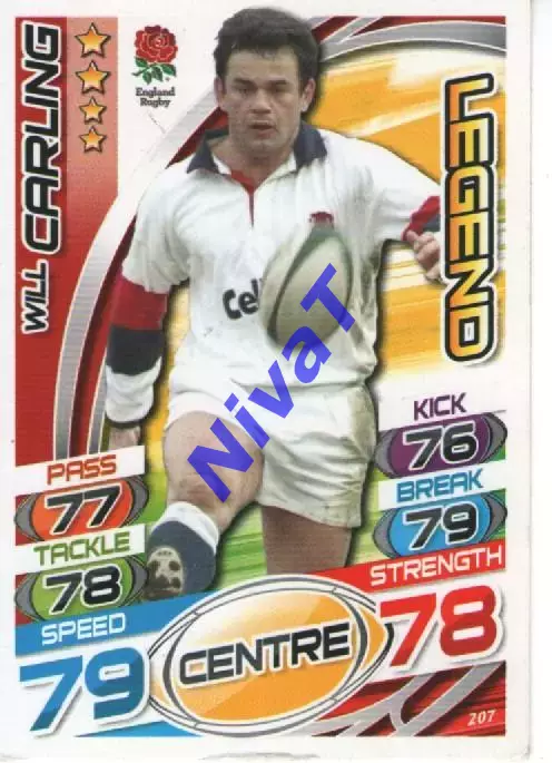 Карточки - Rugby Attax - Карлінг Англія