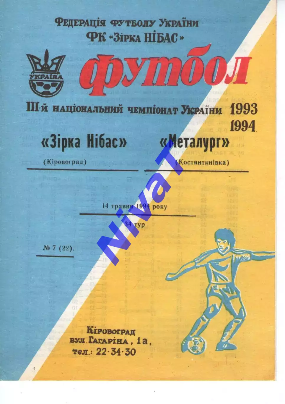 Зірка Кіровоград - Металург Костянтинівка 14.05.1994