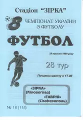 Зірка Кіровоград - Таврія Сімферополь 29.05.1999