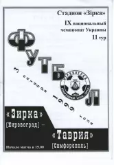 Зірка Кіровоград - Таврія Сімферополь 03.10.1999
