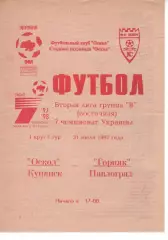 Оскол Куп'янськ - Гірник Павлоград 31.07.1997