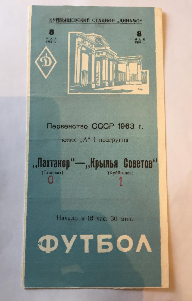 8 мая 1963 Крылья Советов Куйбышев Пахтакор Ташкент