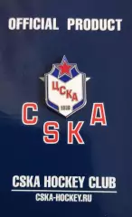 Значок ХК ЦСКА Москва. Щит белый.