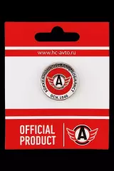 Значок ХК Автомобилист Екатеринбург. Круглый.